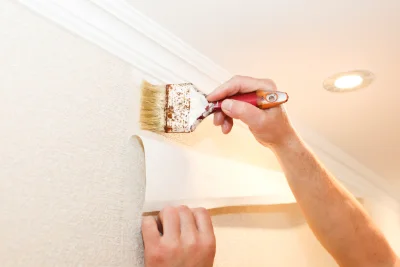 Pose de papier peint à Urtaca — revêtements muraux et toiles de verre